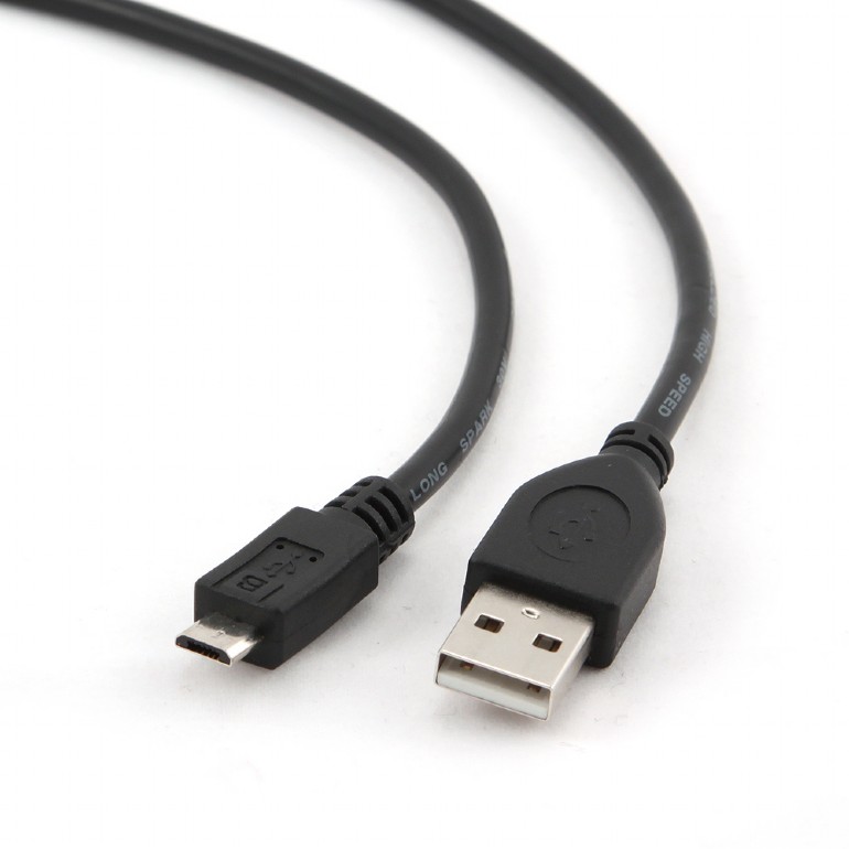 Cablu alimentare si date Gembird, USB 2.0 (T) la Micro-USB 2.0 (T), 0.3m, Negru, CCP-mUSB2-AMBM-0.3M