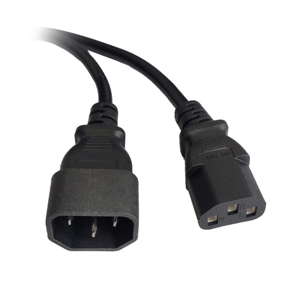 Cablu alimentare Spacer prelungitor, 1.8m, intrare C14, iesire C13, 10A, negru