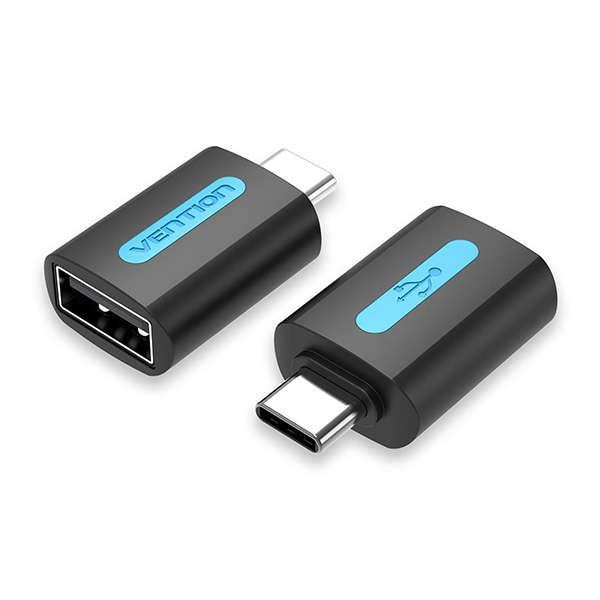 Adaptor Vention CDTB0, USB 2.0 mama la USB-C tata, 3A, 480Mbps, Negru