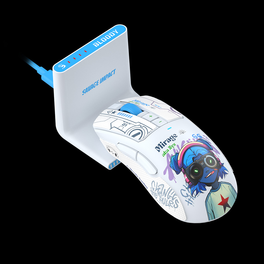 Mouse A4Tech, gaming, Bloody WaveLink Full Speed Dual Mode Wireless USB Type-C/Charging Dock /Nyx Mirage 3 Mouse A4Tech, gaming, Bloody WaveLink Full Speed Dual Mode Wireless USB Type-C/Charging Dock /Nyx Mirage - imagine 3