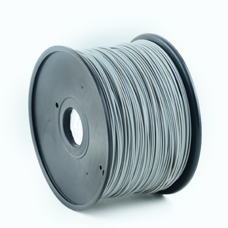 Filament Gembird pentru imprimanta 3D, PLA, 1.75mm diamentru, 1Kg / bobina, aprox. 330m, topire 190-220 °C, Gri