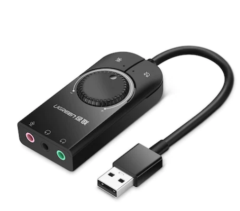 Adaptor Audio OTG USB la 3x Jack - Ugreen (40964) - Black 1 Adaptor Audio OTG USB la 3x Jack - Ugreen (40964) - Black