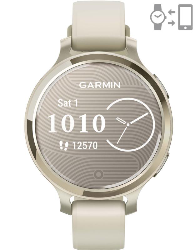 Smartwatch Garmin Lily 2 Active, 38mm, GPS, curea silicon, Lunar Gold/Bone
