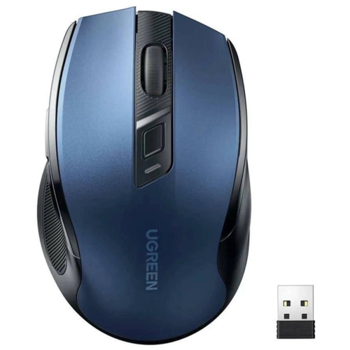 Mouse wireless UGREEN MU006, Bluetooth 5.0, 2.4GHz, 4000 DPI, Albastru
