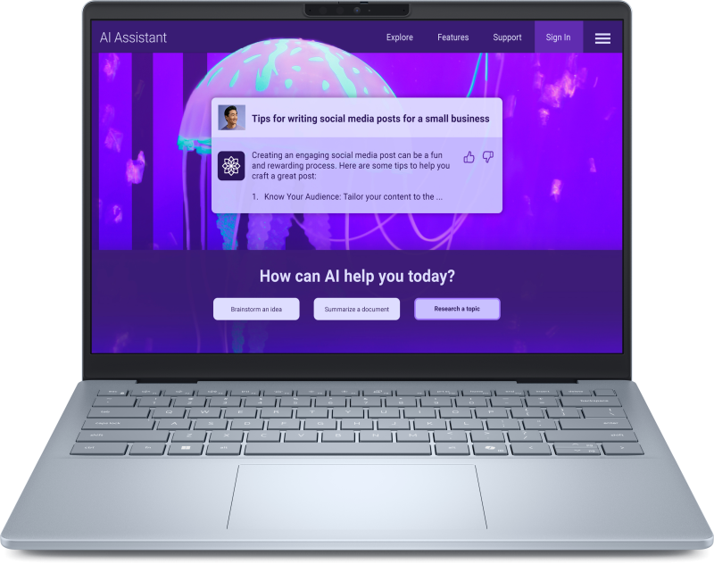 Laptop Dell 14 Plus DB14250 Procesor Intel® Core™ Ultra 7 258V 12M Cache, up to 4.8 GHz 14″ WQXGA, 32GB, 1TB SSD, Intel Arc 140V Graphics, Windows 11 Pro, Albastru