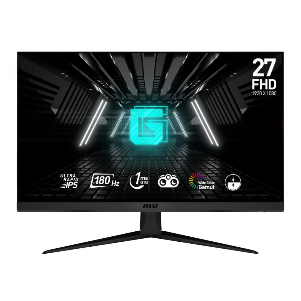 Monitor Gaming LED IPS MSI G2712F 27″, Full HD (1920×1080), 180Hz, 1ms, Adaptive-Sync, Night Vision, 2x HDMI, Display Port, VESA, negru