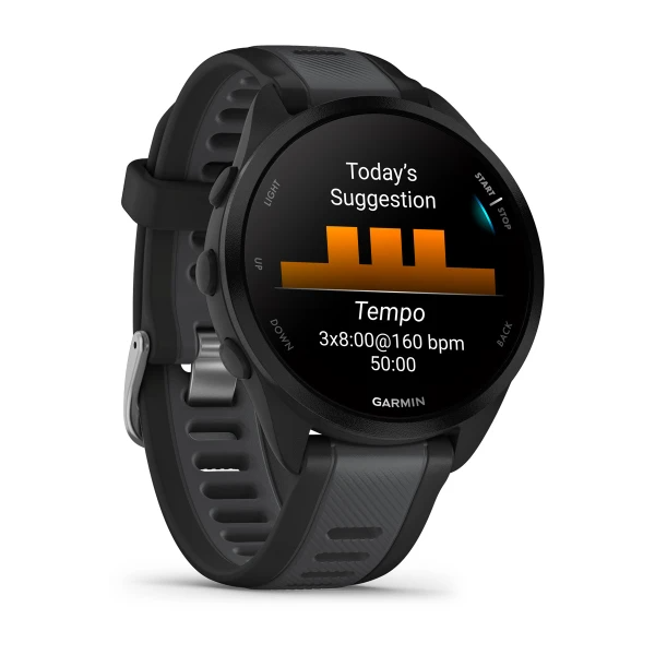 Smartwatch Garmin Forerunner 165, curea Silicon, Black/Slate Grey 4 Smartwatch Garmin Forerunner 165, curea Silicon, Black/Slate Grey - imagine 4