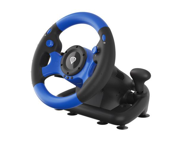 Volan gaming, Genesis Seaborg 350 Racing, PC/Consola, Negru/Albastru