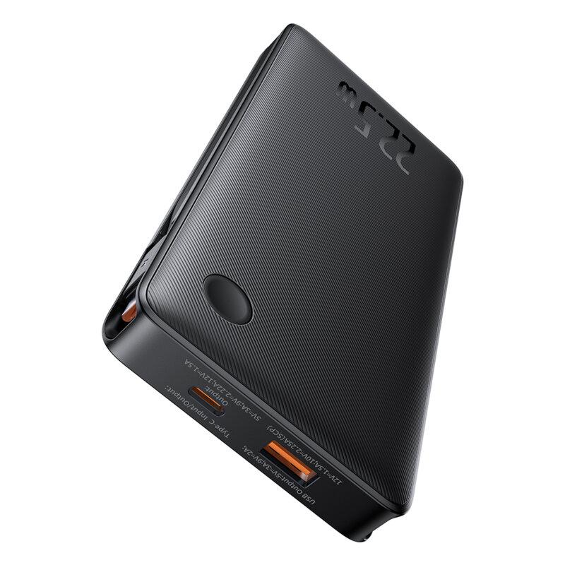Baterie externa Baseus Airpow Lite, 10000mAh, 22.5W, Incarcare rapida, USB-C, USB-A, cablu dual Lightning si USB-C, Negru 4 Baterie externa Baseus Airpow Lite, 10000mAh, 22.5W, Incarcare rapida, USB-C, USB-A, cablu dual Lightning si USB-C, Negru - imagine 4