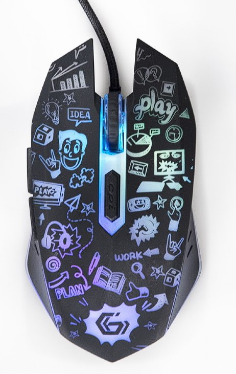 Mouse gaming, Gembird 3600 dpi, iluminare, 1.5m, Negru, MUS-6B-GRAFIX-01 2 Mouse gaming, Gembird 3600 dpi, iluminare, 1.5m, Negru, MUS-6B-GRAFIX-01 - imagine 2