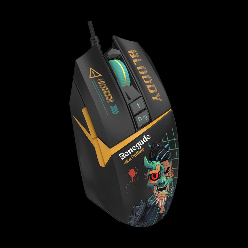 Mouse cu fir A4TECH Bloody W63 Max, 12000 DPI, RGB, eSport Gaming, USB, Optical, Renegade Midnight
