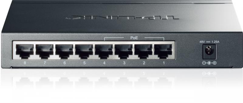Switch TP-LINK TL-SG1008P, 8 x 10/100/1000 Mbps 4 Switch TP-LINK TL-SG1008P, 8 x 10/100/1000 Mbps - imagine 4