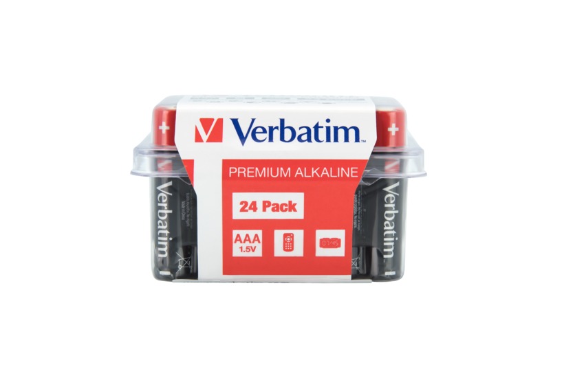 Baterii Verbatim, Alkaline, AAA, 24 buc