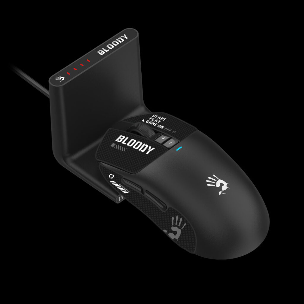 Mouse A4Tech, gaming, BLOODY WAVELINK FULL, SPEED DUAL MODE WIRELESS USB, negru
