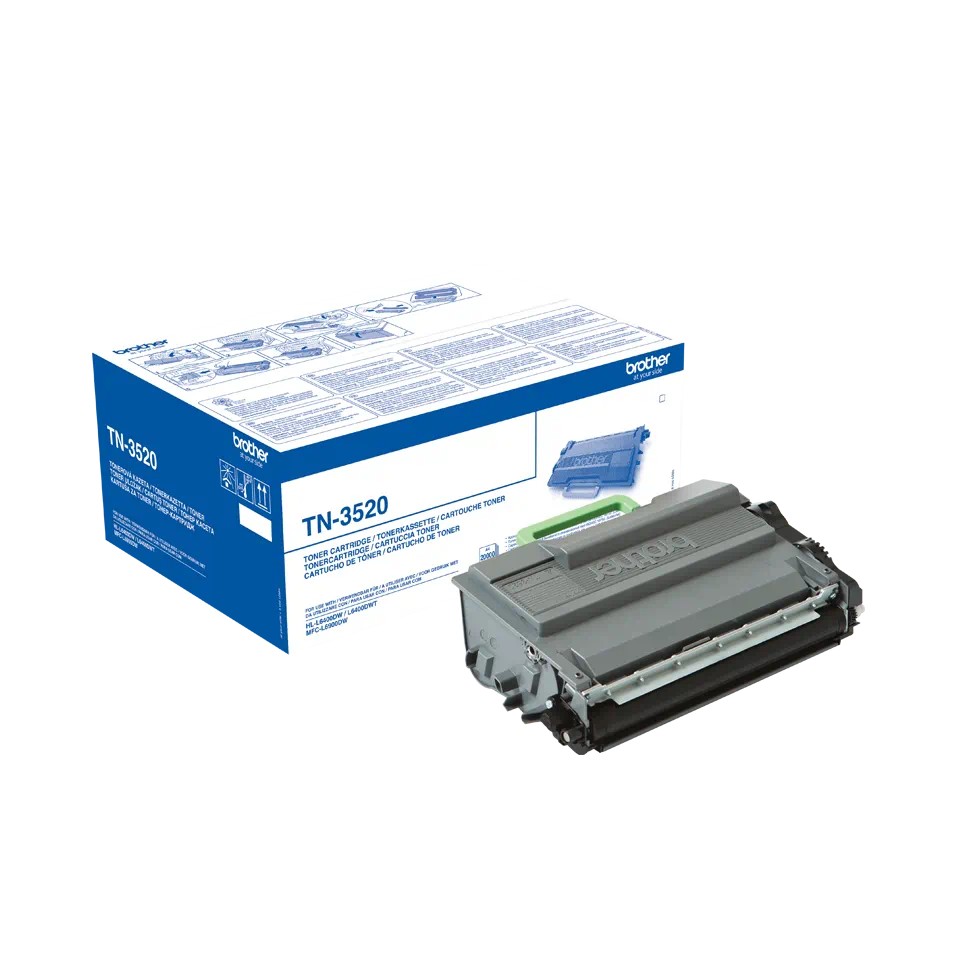 Toner Original Brother Black, TN3520, pentru HL L6400|MFC L6900, 20K, (timbru verde 1.2 lei), „TN3520”