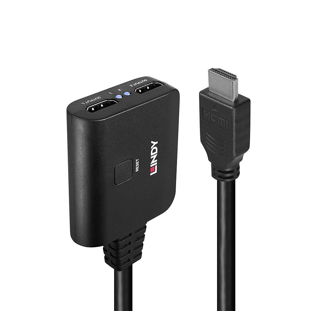 Adaptor HDMI, Lindy, 2 x HDMI, 50 cm, Negru 1 Adaptor HDMI, Lindy, 2 x HDMI, 50 cm, Negru