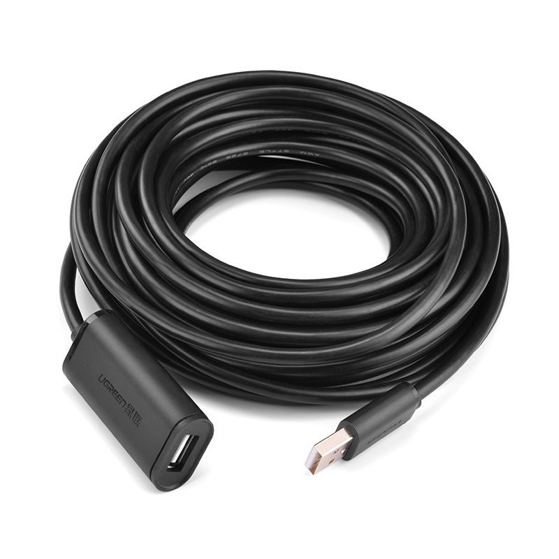 Cablu pentru transfer de date UGREEN US121, USB tata - USB mama, activ, 5m, Negru 2 Cablu pentru transfer de date UGREEN US121, USB tata - USB mama, activ, 5m, Negru - imagine 2