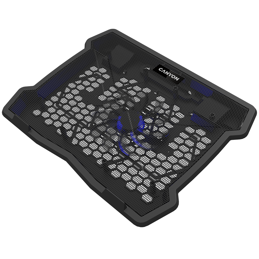 Cooler laptop Canyon NS02 1Fan 2USB LED Black 3 Cooler laptop Canyon NS02 1Fan 2USB LED Black - imagine 3