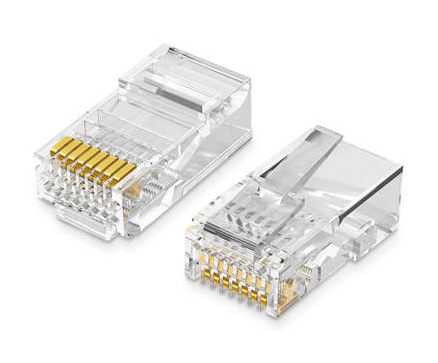 Set 100 mufe RJ45, Ungreen, UTP Cat5/Cat5e, 8P8C, Transparent