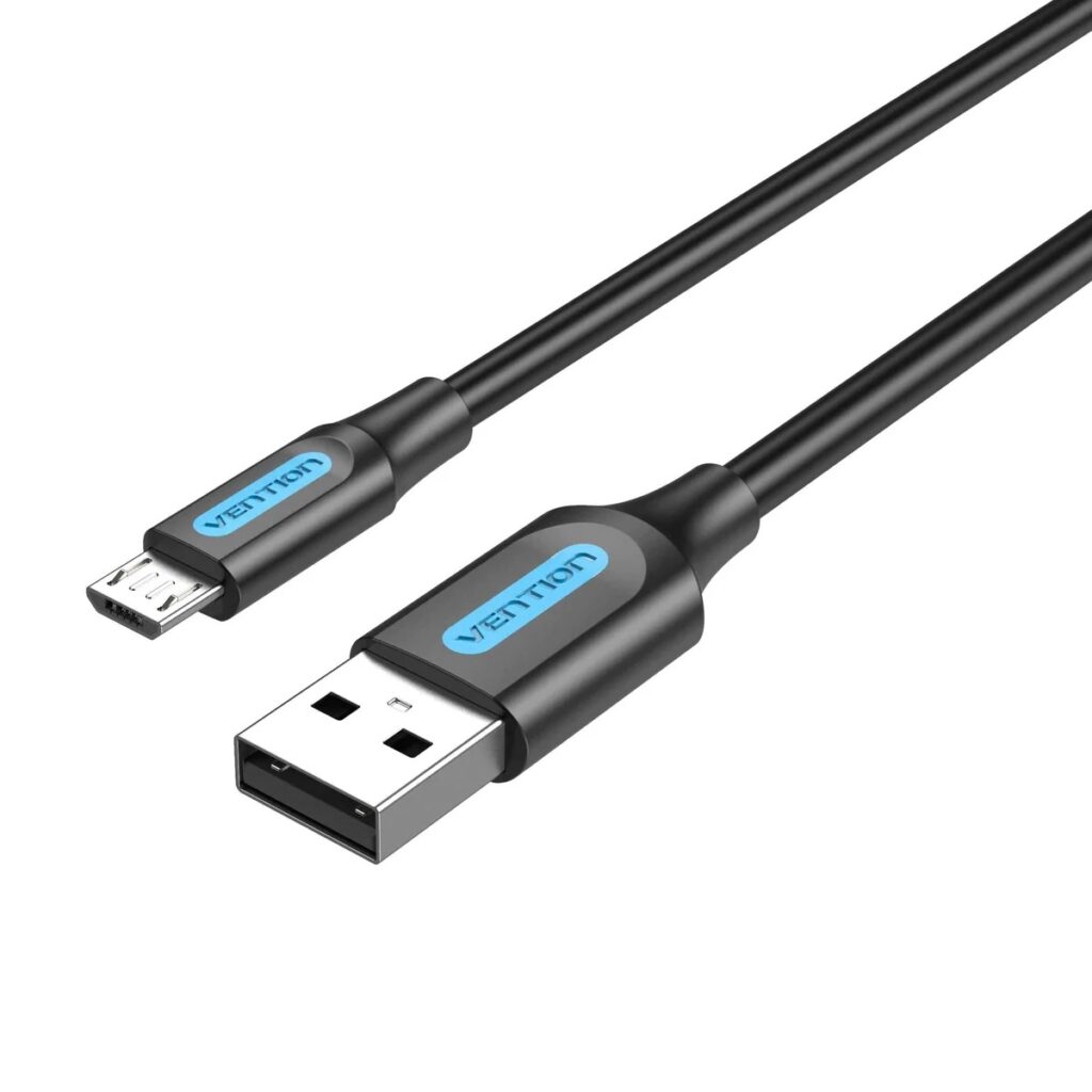 Cablu alimentare si date Vention, USB 2.0 (T) la micro USB (T), 0.5m rata transfer 480 Mbps, invelis PVC, Negru