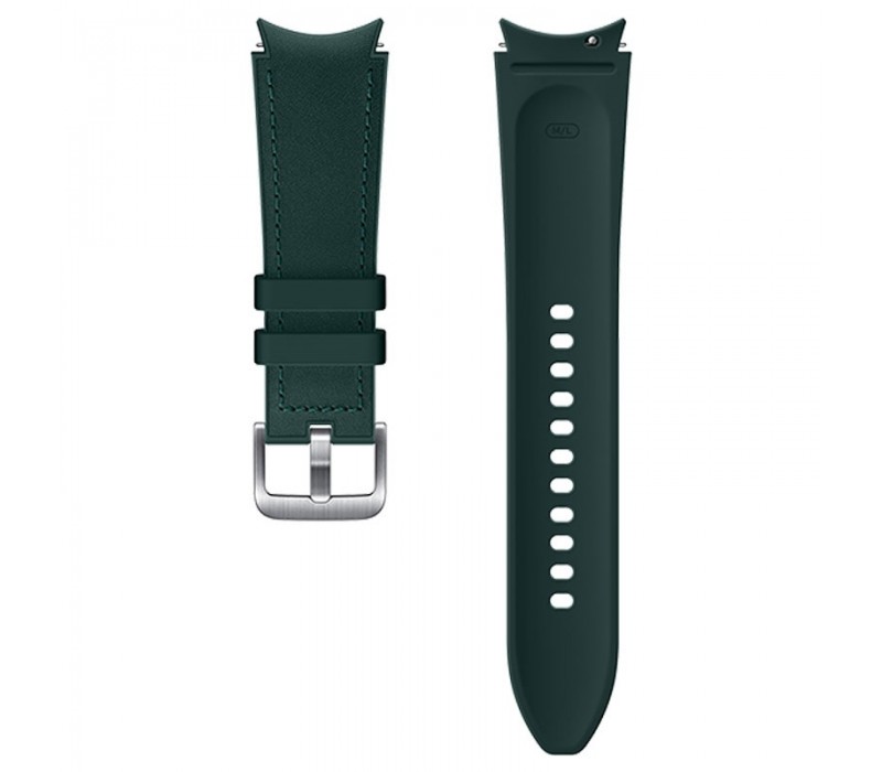Curea smartwatch Samsung Hybrid Leather Band pentru Galaxy Watch4 20mm M/L, Green