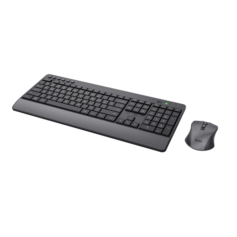 Kit Tastatura si Mouse Trust Trezo, wireless, Gri/Negru 5 Kit Tastatura si Mouse Trust Trezo, wireless, Gri/Negru - imagine 5