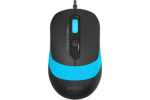 Mouse A4Tech NB sau PC FM10 negru cu albastru