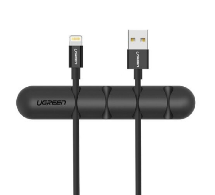 Organizator Cabluri, Ugreen Cable Clips, Fixare Dublu Adeziv, Silicon, Pachet 2 bucati, Negru