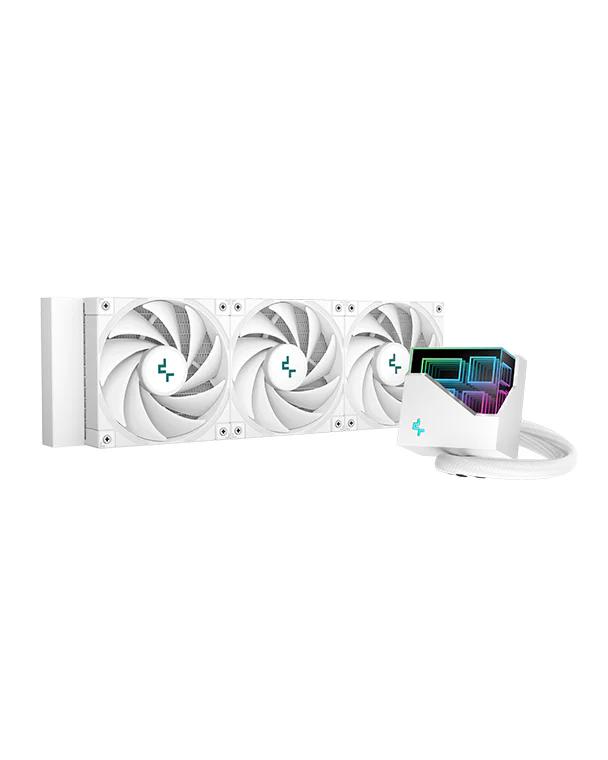 Cooler DeepCool LT720 WH, 360mm, cu lichid, skt. Intel/ AMD, iluminare RGB