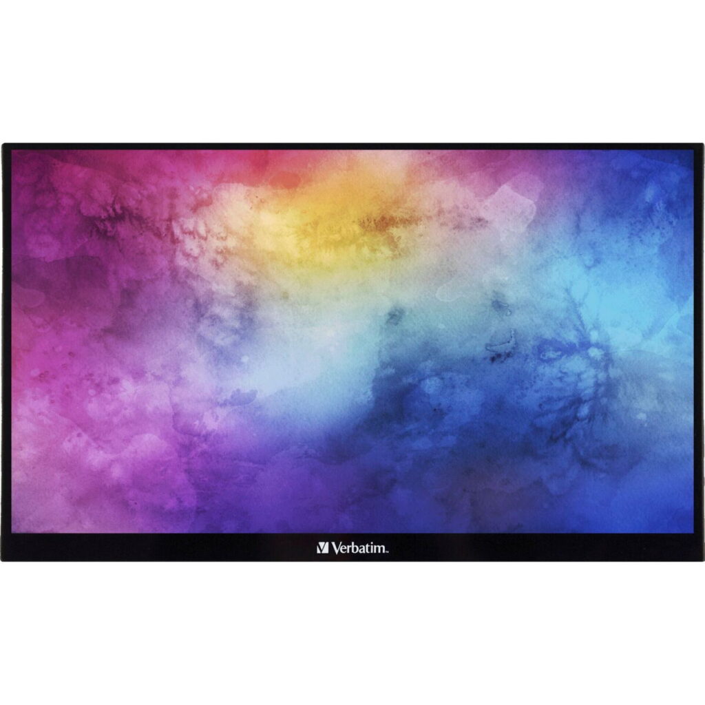 Monitor Portabil Touchscreen LED IPS Verbatim, 15.6”, Full HD (1920×1080), 6ms, HDR, FreeSync, 2x USB-C, HDMI, USB, PMT-15