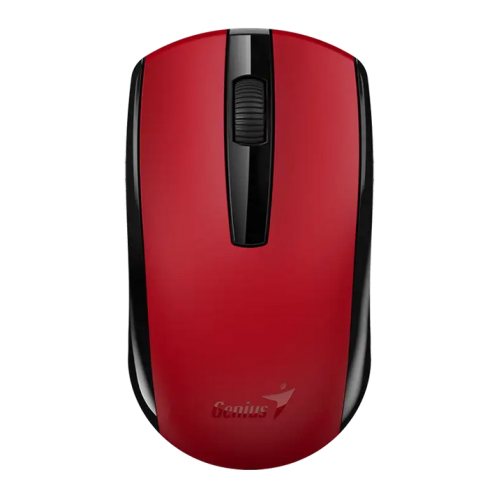 Mouse Genius, PC sau NB, wireless 2.4GHz, optic, 1200 dpi, butoane/scroll 3/1, acumulator, rosu