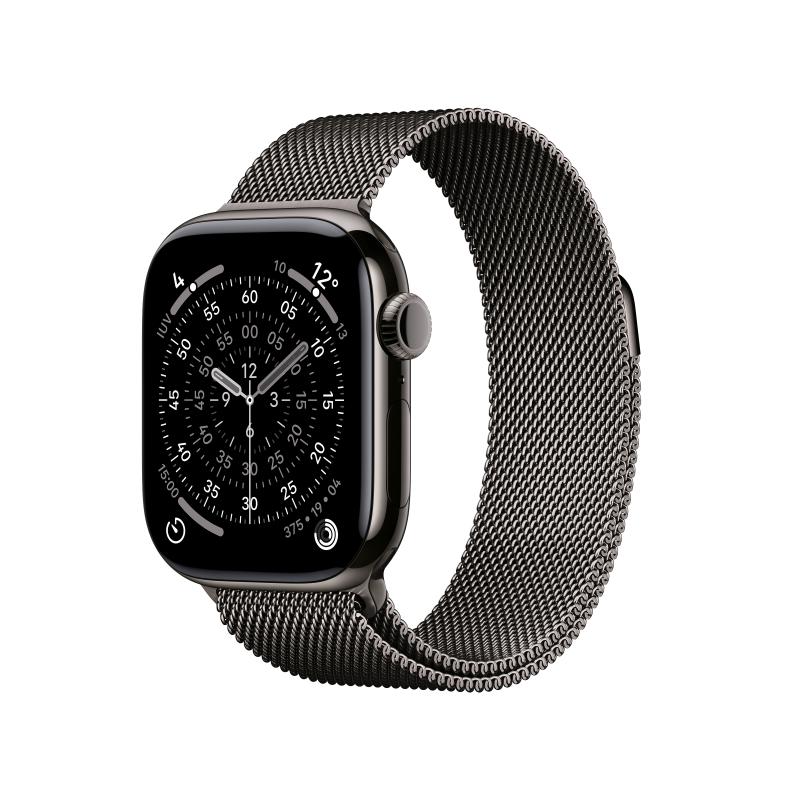 Apple Watch 11 GPS + Cellular, Carcasa Slate Titanium 42mm, Slate Milanese Loop