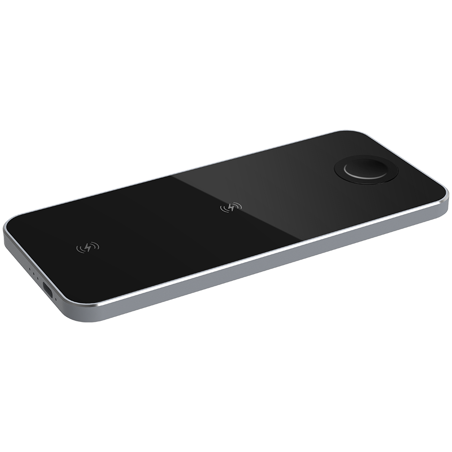 Incarcator wireless 3in1 Prestigio PCS105A_SG ReVolt A5, 3-in-1, Negru