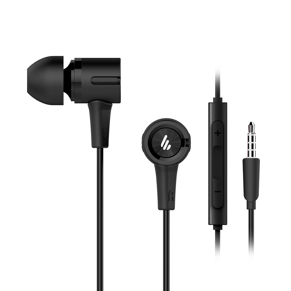 Casti In-Ear Edifier P205-BK, microfon, Jack 3.5mm, Negru