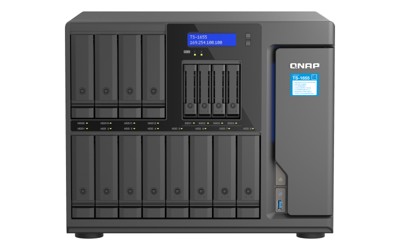 NAS QNAP 1655 16-Bay, CPU Intel® Atom® „TS-1655-8G” (timbru verde 4 lei)