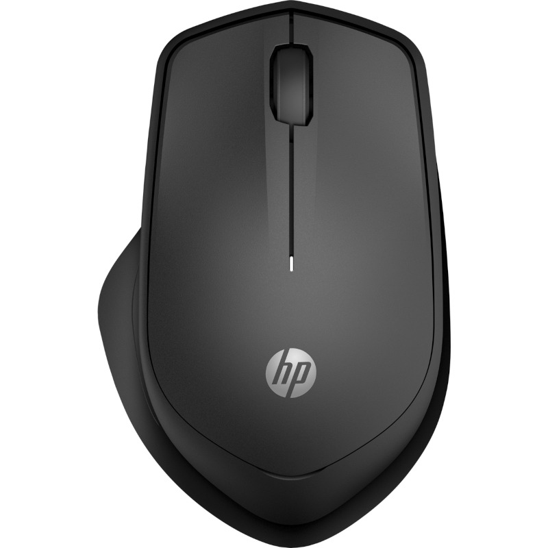 Mouse wireless HP 280 silentios, ultrausor (70g), nano-dongle USB 2,4GHz, autonomie max. 18 luni, 1200 DPI, 3 butoane, baterie AA inclusa, negru