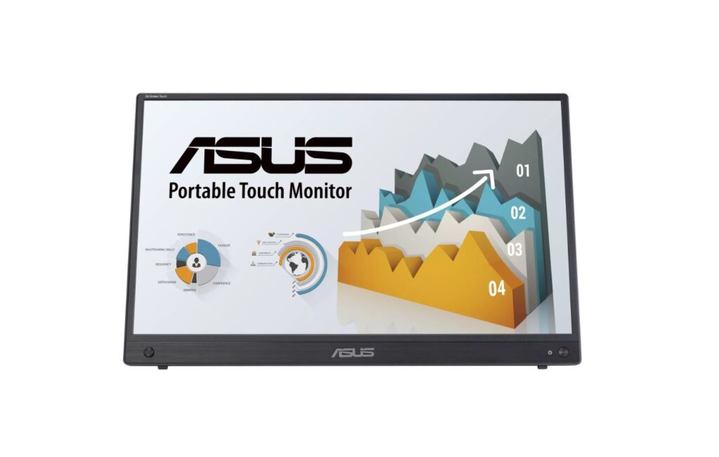 Monitor portabil LED IPS Asus ZenScreen 15.6″, Full HD, Touchscreen, Negru