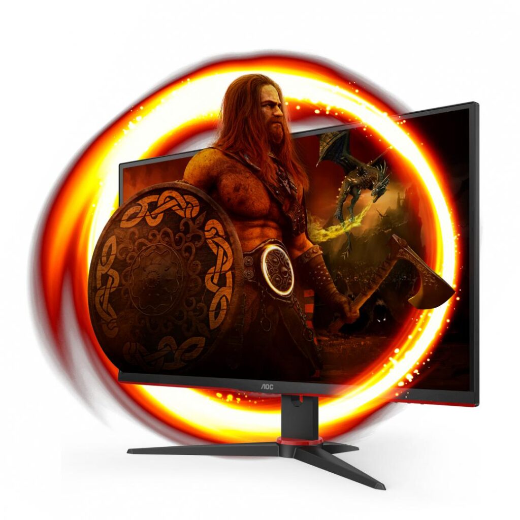 Monitor Gaming AOC, 27″, VA, FHD, 280Hz, 1ms, 0.5ms, HDR10, FlickerFree, HA, Pivot, HDMI, DisplayPort, 27G2ZN3/BK, Negru