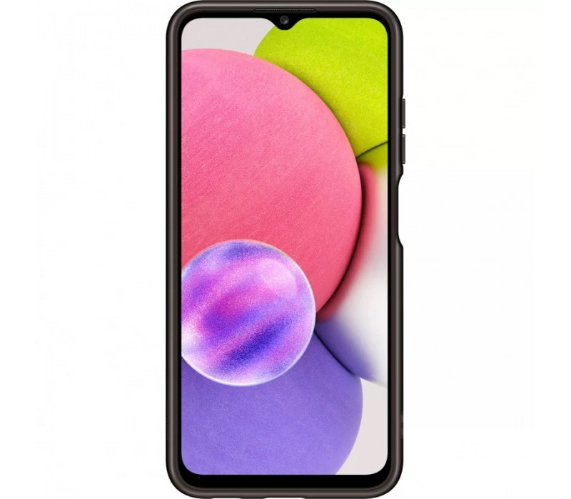 Husa de protectie Samsung Soft Clear Cover pentru Galaxy A03s, Black 4 Husa de protectie Samsung Soft Clear Cover pentru Galaxy A03s, Black - imagine 4