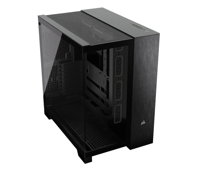 Carcasa dual chamber Corsair 6500X, Mid-Tower, Black/Obsidian Aluminum