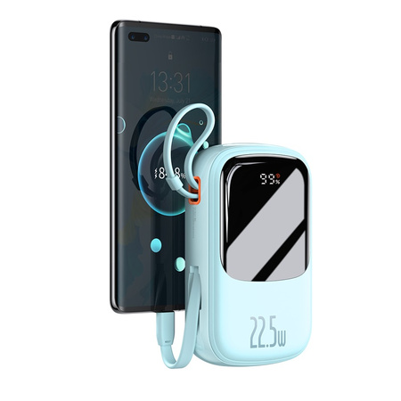 Power bank Baseus, 20000mAh, 22.5W, 2 x USB Type-C output/input, 1 x Lightning, 1 x USB, include cablu USB la USB Type-C 30cm, albastru 4 Power bank Baseus, 20000mAh, 22.5W, 2 x USB Type-C output/input, 1 x Lightning, 1 x USB, include cablu USB la USB Type-C 30cm, albastru - imagine 4