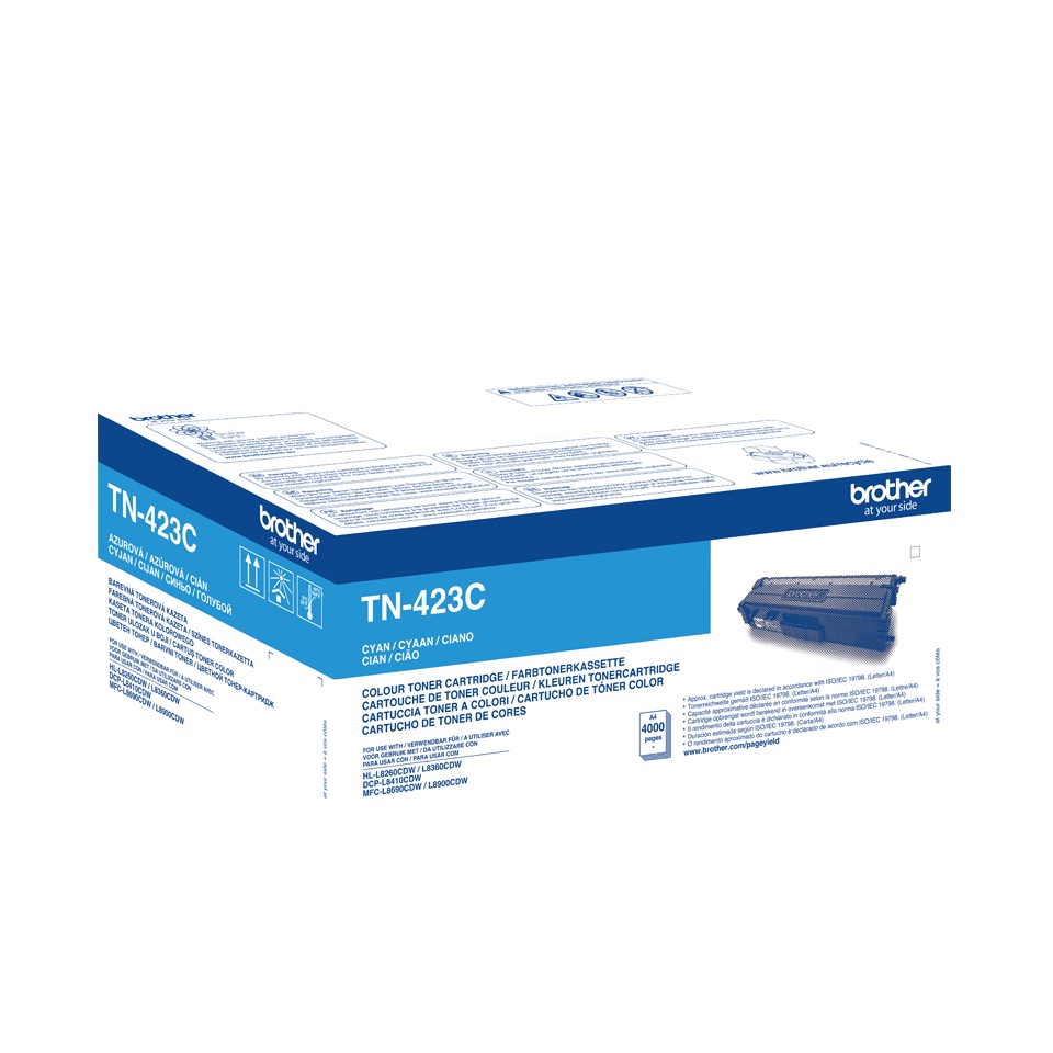 Toner Brother TN423C, negru, 4000 pagini, Cyan 2 Toner Brother TN423C, negru, 4000 pagini, Cyan - imagine 2