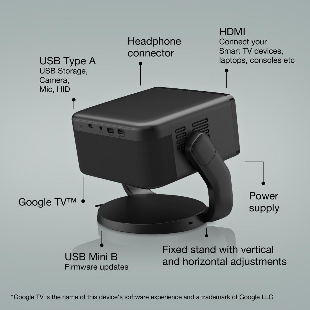 Videoproiector EPSON EF-22B, Full HD 1080P, Laser, 1000 lumeni, 3LCD, DLP, Google TV, Bluetooth, difuzoare 2X5W, Negru 2 Videoproiector EPSON EF-22B, Full HD 1080P, Laser, 1000 lumeni, 3LCD, DLP, Google TV, Bluetooth, difuzoare 2X5W, Negru - imagine 2