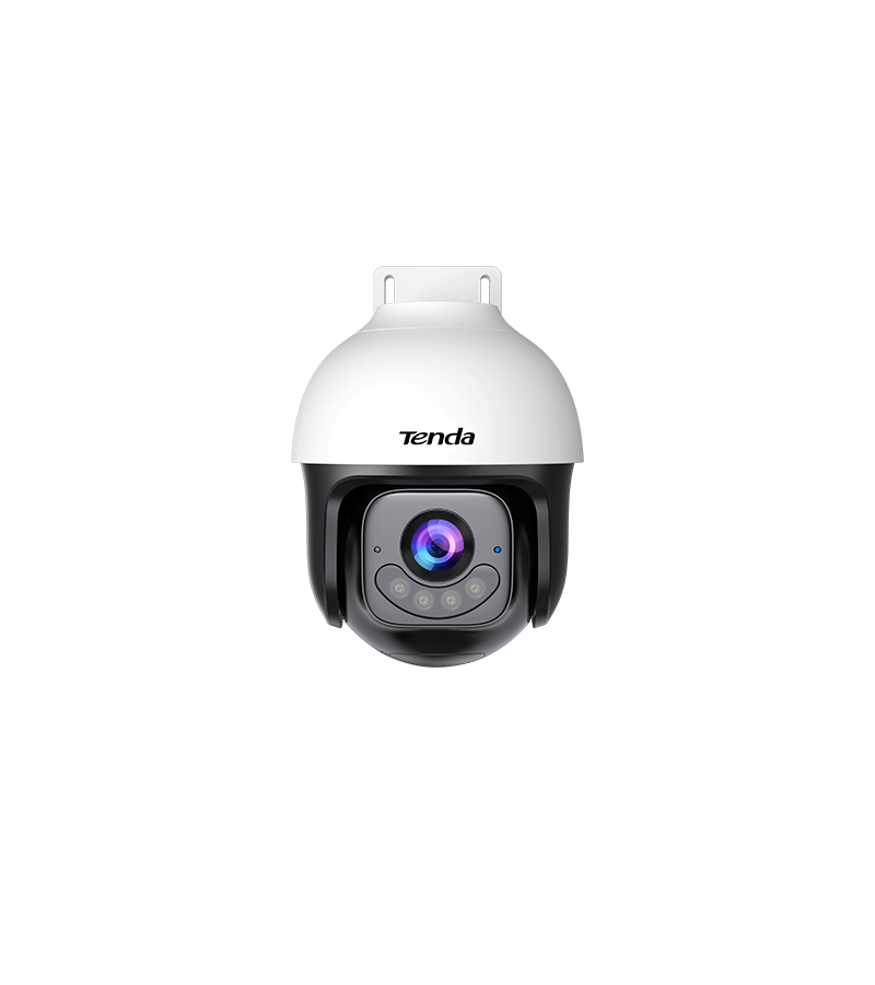 Camera IP exterior, Tenda, CH7-WCA, 4MP (2560×1440), Wi-Fi 2.4GHz, Pan-Tilt, acoperire 360° orizontal/137° vertical, lentila 4mm, viziune nocturna color, LED-uri IR 30m, AI detectie persoane/vehicule, audio bidirectional, IP65, card microSD 128GB inclus