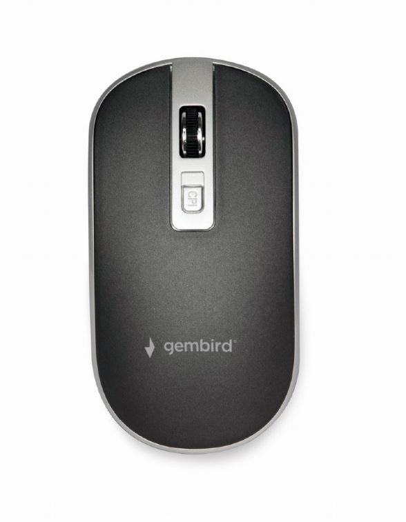 Mouse, wireless Gembird, 1600 dpi, Negru / Argintiu, MUSW-4B-06-BS