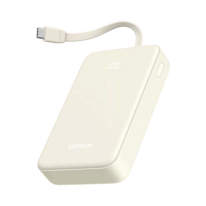 Acumulator extern UGREEN Power Bank PB505, 20000mAh, 22.5W, cablu tip C incorporat, (White) 2 Acumulator extern UGREEN Power Bank PB505, 20000mAh, 22.5W, cablu tip C incorporat, (White) - imagine 2
