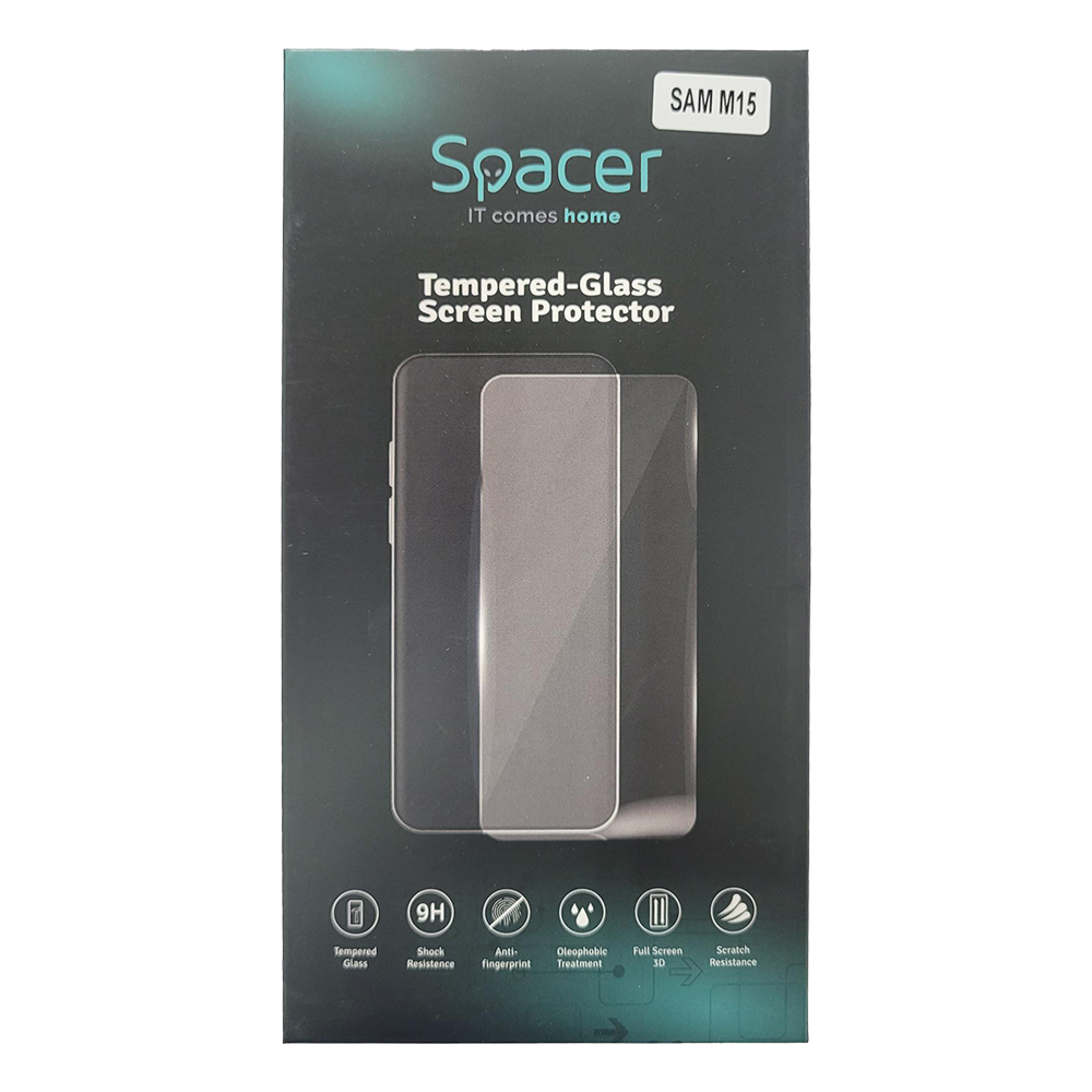 Folie sticla Spacer pentru Samsung Galaxy M15 grosime 0.3mm, strat special anti-ulei si anti-amprenta, Tempered Glass, sticla 9D
