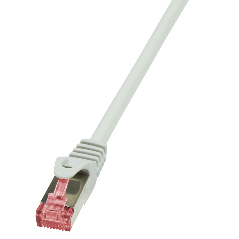 Cablu S/FTP LOGILINK Cat6, LSZH, cupru, 1 m, alb, AWG27, dublu ecranat CQ2032S