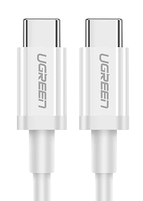 Cablu alimentare si date Ugreen, US264, Fast Charging Data Cable pt. smartphone, USB Type-C la USB Type-C 60W/3A, nickel plating, PVC, 1.5m, alb