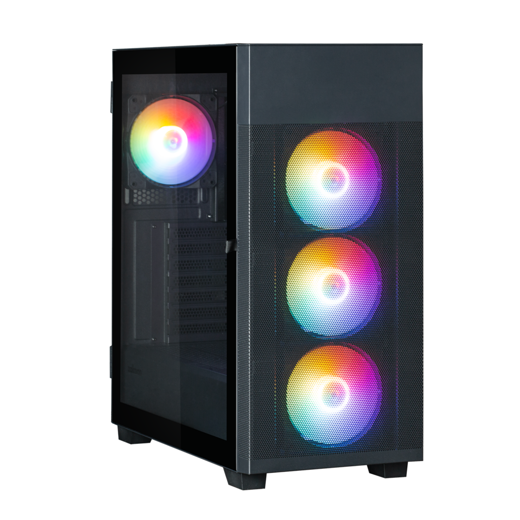 Carcasa Midi Tower Zalman S5 NEO, 3 ventilatoare 120 mm, neagra, 215x456x490mm